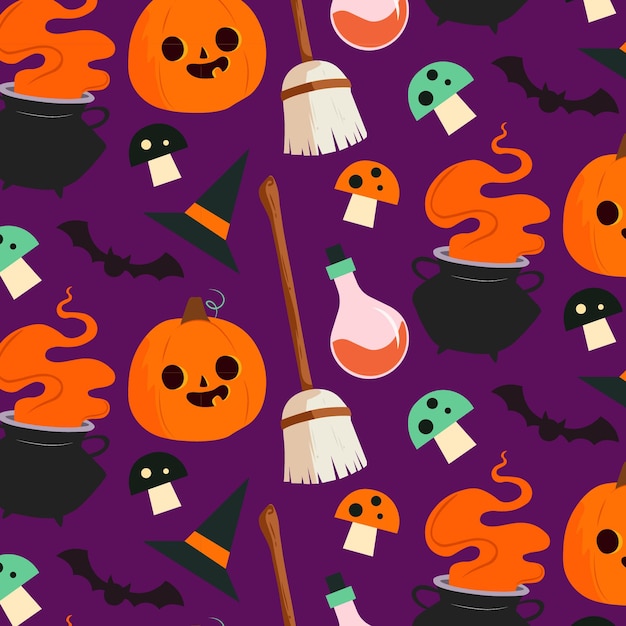 El patrón de vacador lindo y aterrador de Halloween