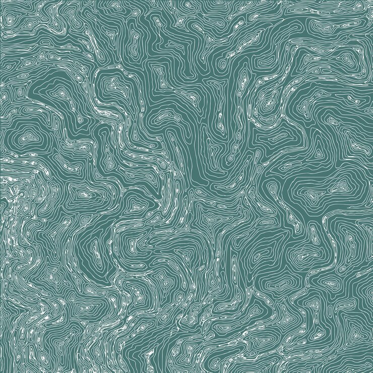 Vector patrón de vector abstracto adornado de círculos y líneas onduladas