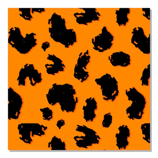 Vector patrón de vector abstracto con textura de leopardo