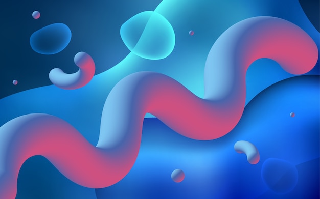 Patrón de vector AZUL claro con formas de lava