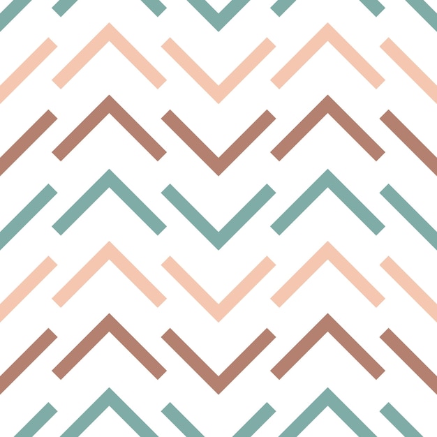 Patrón de vector de chevron geométrico fondo abstracto marrón y blanco