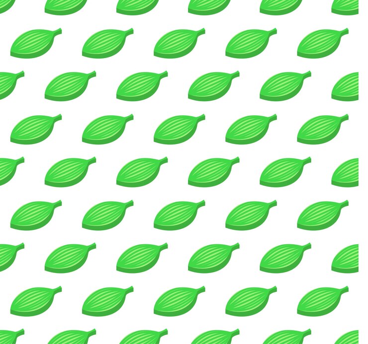 Vector patrón de vector de color transparente de hojas de rayas verdes