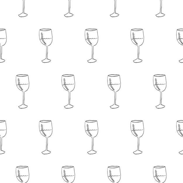 patrón de vector de copa de vino