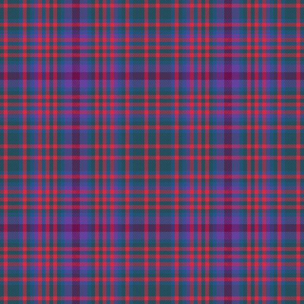 Patrón de vector de cuadros Textura tela sin costuras Fondo de cuadros de tartán textil