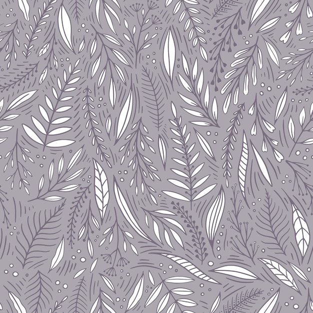 Patrón de vector floral lindo transparente con plantas y flores Fondo de flores
