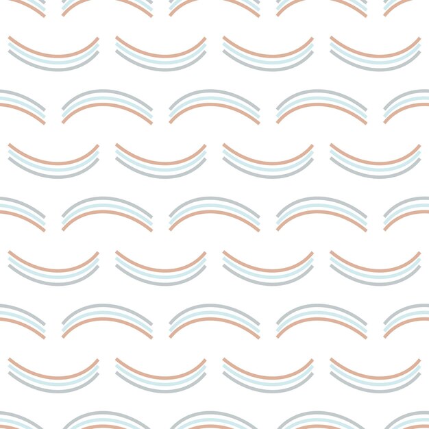 Patrón de vector de forma ondulada decorativa transparente