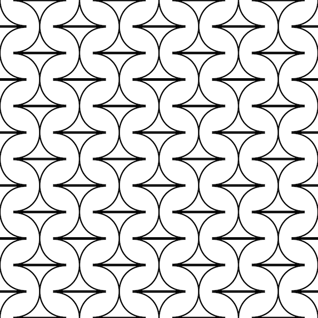 Patrón de vector gráfico mínimo de azulejo negro geométrico transparente abstracto. ilustración de línea simple.