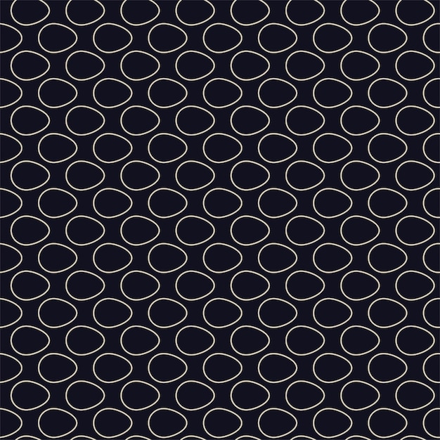 Patrón de vector horizontal de contorno de óvalos
