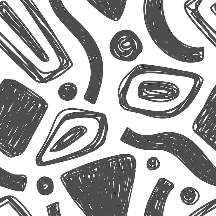 Vector patrón de vector inconsútil blanco con elementos geométricos deslizados grises
