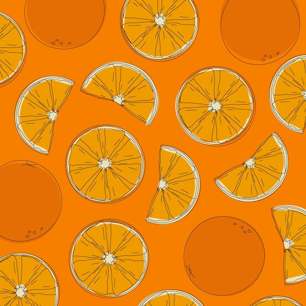 Patrón de vector naranja