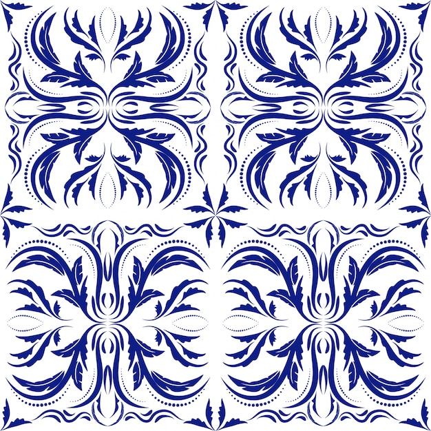 Patrón de vector oriental con elementos arabescos