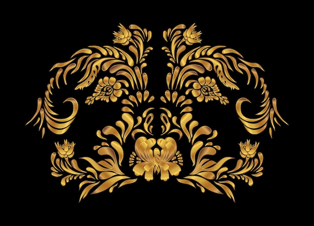 Patrón de vector de oro
