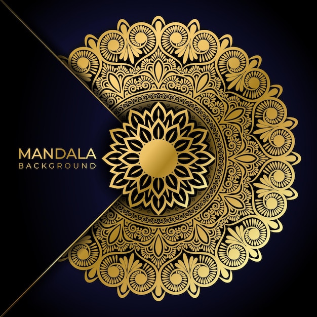 Patrón de vector premium de fondo de mandala de lujo