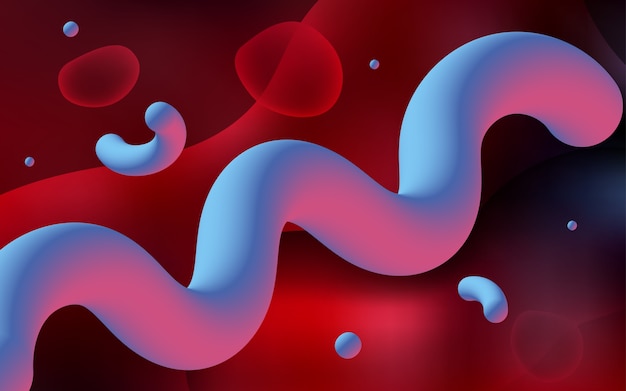 Patrón de vector rojo oscuro con formas de lava
