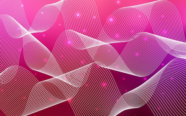 Patrón de vector rosa con cintas de Navidad