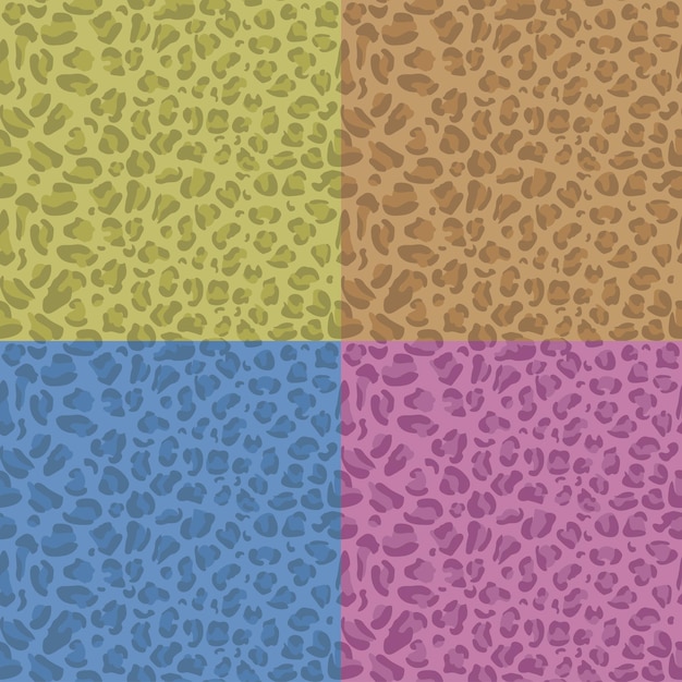 Vector patrón de vector transparente abstracto de piel de leopardo