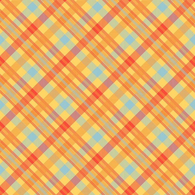 Patrón de vector transparente de color naranja tartán. Textura de la tela de la camiseta. Fondo textil de franela