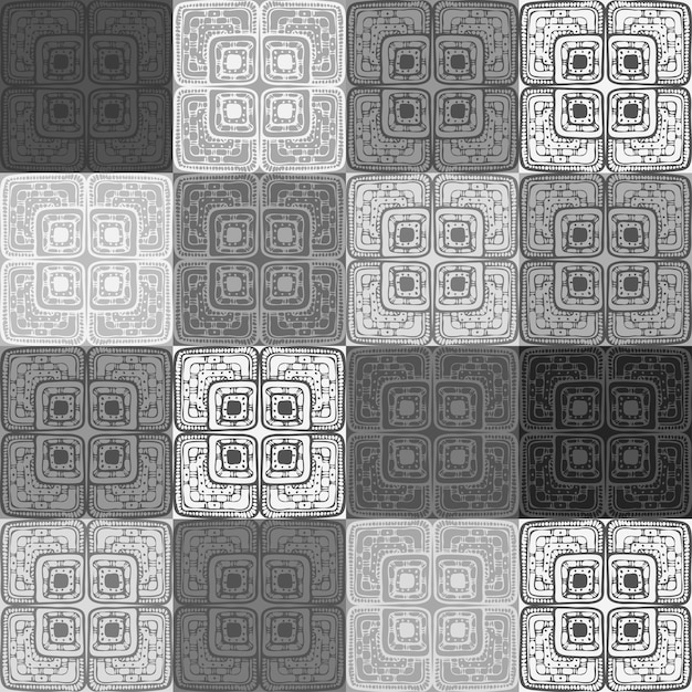 Patrón de vector transparente en estilo tribal navajo Origen étnico con elementos de garabato