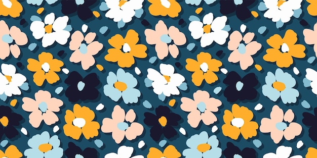 patrón de vector transparente floral lindo