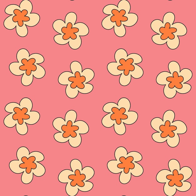 Patrón de vector transparente floral maravilloso
