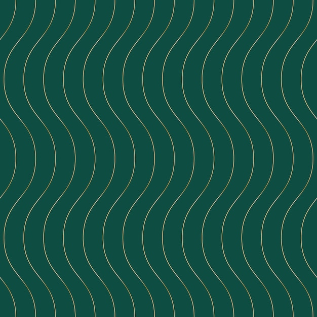 Patrón de vector transparente, fondo. ondas doradas abstractas sobre un fondo verde.
