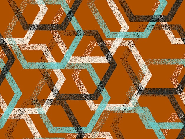 Patrón de vector transparente geométrico hexagonal perforado Formas hexagonales punteadas de degradado