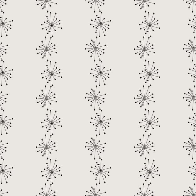Patrón de vector transparente geométrico monocromo esencial