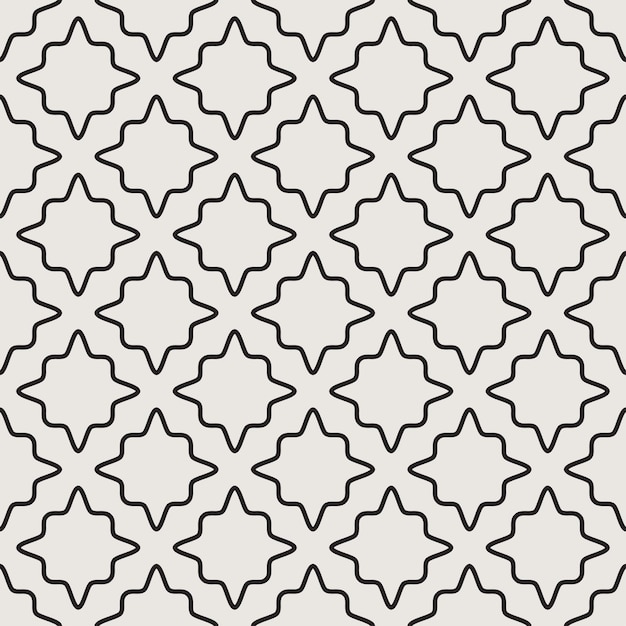 Patrón de vector transparente geométrico monocromo esencial