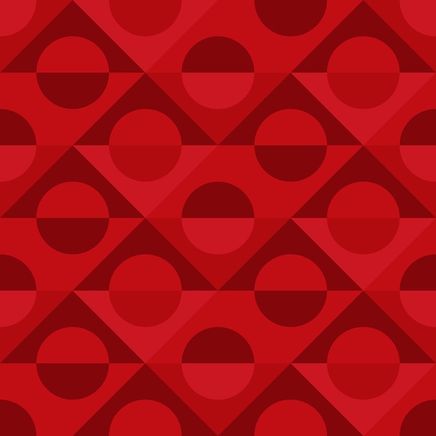 Patrón de vector transparente, rombo geométrico con patrón de círculo en color rojo. Patrón incluido en la muestra. ilustración vectorial