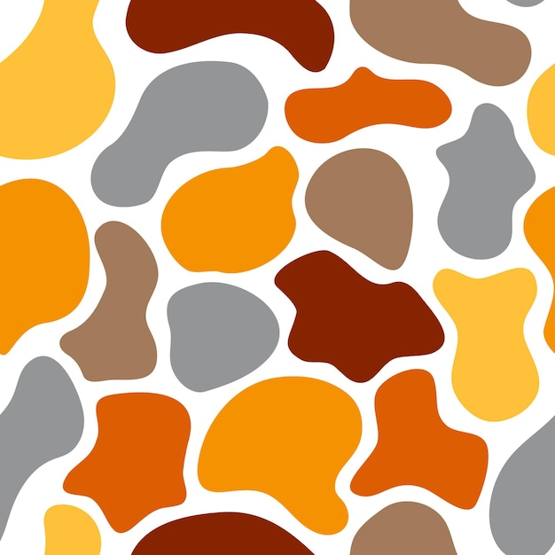 Patrón de vector transparente sobre el tema de las manchas de color de Halloween sobre un fondo blanco Textura sin fin para volantes de papel tapiz cubre banners patrón de relleno superficie de fondo de página web
