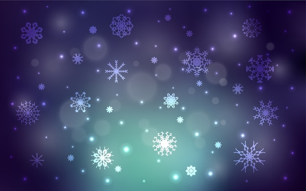 Patrón de vector verde con copos de nieve de Navidad