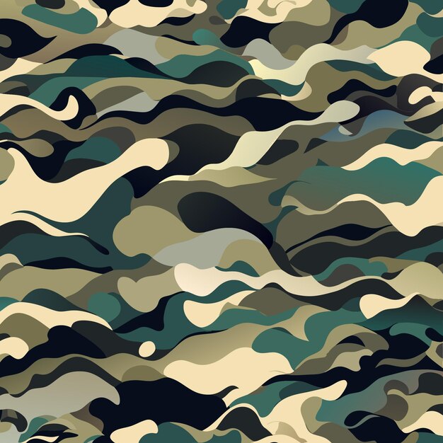 Patrón de vectores de camuflaje sin costuras para diseñadores textiles