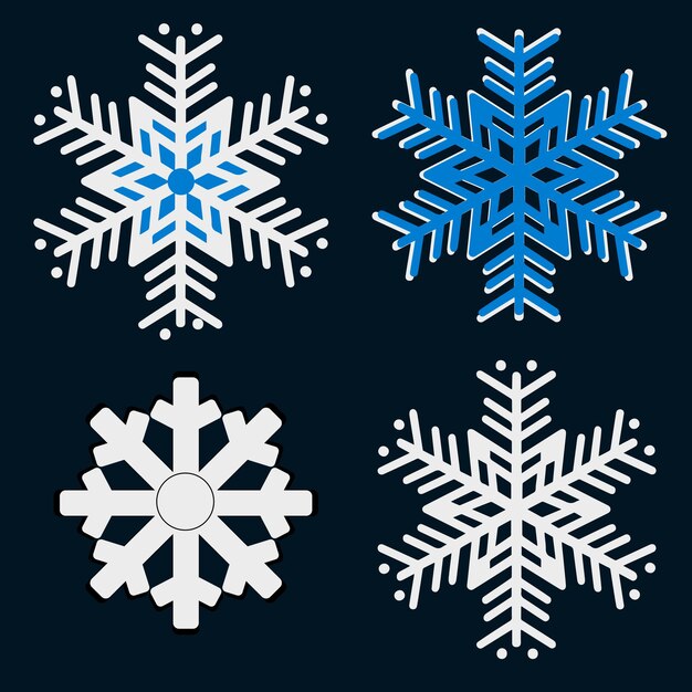 patrón vectorial de bordado de copos de nieve libre