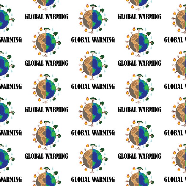 patrón vectorial del calentamiento global