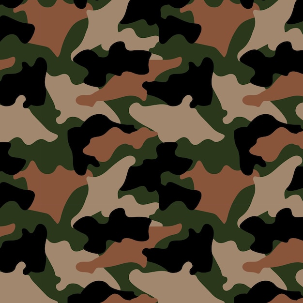 Patrón vectorial de camuflaje sin costuras para fondo textil y papel tapiz de impresión de tela
