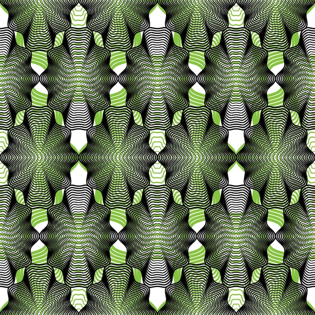 Patrón vectorial continuo con líneas gráficas, fondo abstracto decorativo con formas superpuestas. Fondo transparente transparente ornamental colorido, se puede utilizar para el diseño.