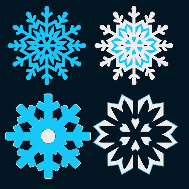 patrón vectorial de copos de nieve libres