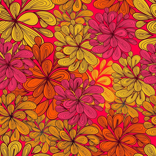 Patrón vectorial sin costuras abstracto con gotas multicolores de dibujo brillante