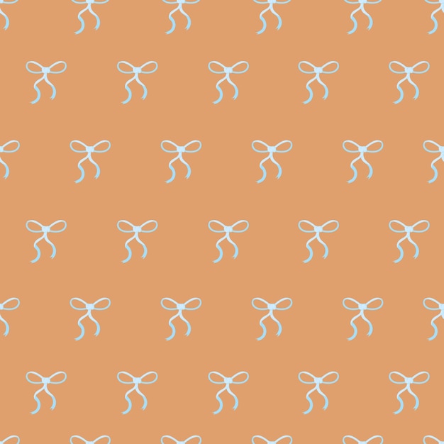 Patrón vectorial sin costuras con arcos azules sobre un fondo naranja