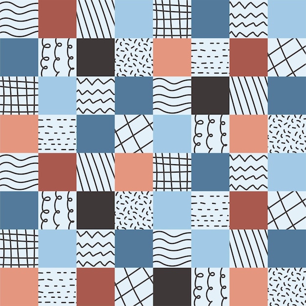 Patrón vectorial sin costuras colorido Contexto artístico de estilo abstracto creativo Diseño de textura de moda