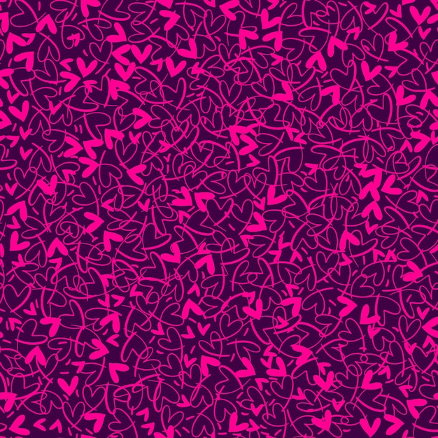 Vector patrón vectorial sin costuras con corazones pequeños textura repetitiva vectorial con corazón rosa sobre fondo blanco telón de fondo repetible con corazones diminutos dibujados a mano