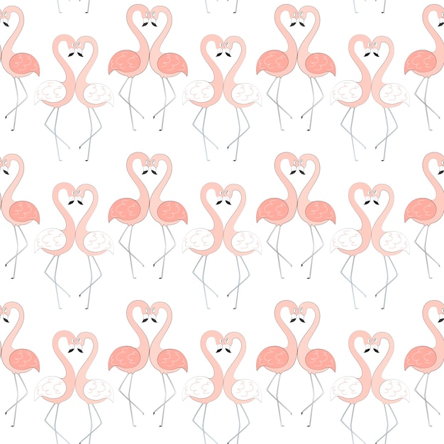 Patrón vectorial sin costuras de Flamingo Fondo vectorial