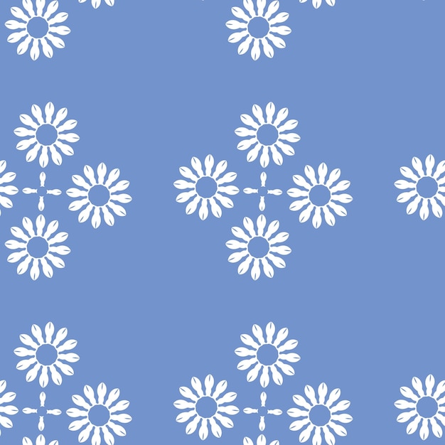 patrón vectorial sin costuras de flores en varios colores y formas multicolor floral sin costura repetición p