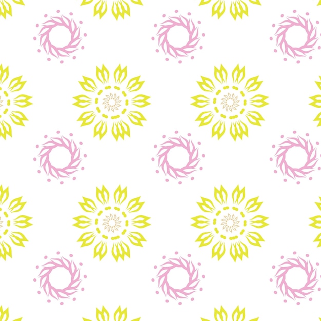 patrón vectorial sin costuras de flores en varios colores y formas multicolor floral sin costura repetición p