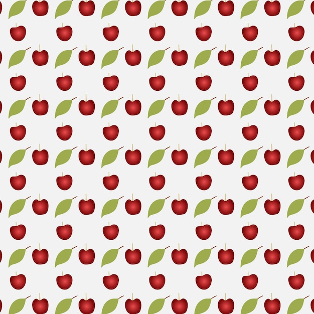 patrón vectorial sin costuras con forma orgánica o natural de frutas y hojas