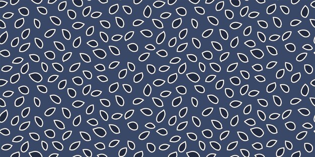 Patrón vectorial sin costuras con formas orgánicas abstractas en un fondo azul marino Impresión única simple