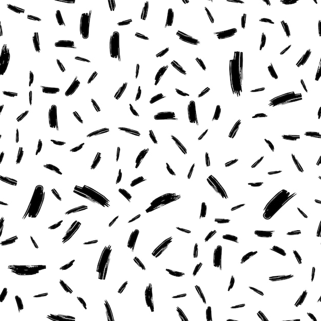 Patrón vectorial sin costuras hecho con trazos de pintura dibujados a mano