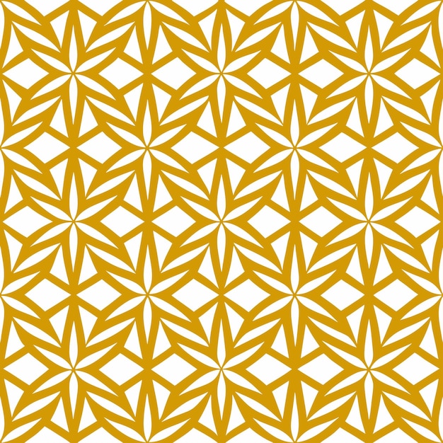 Patrón vectorial sin costuras de línea delgada dorada y blanca