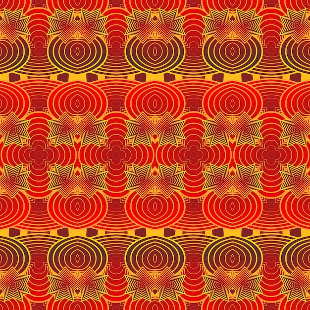 Patrón vectorial sin costuras Ornamento étnico colorido Estilo arabesco