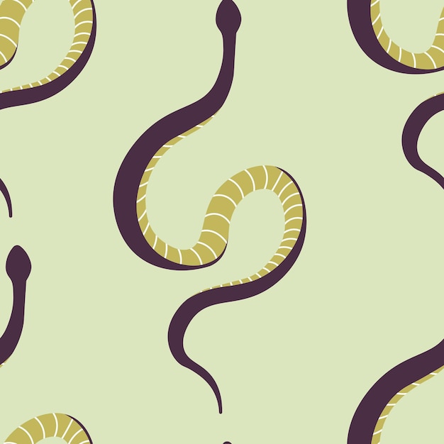 Patrón vectorial sin costuras de silueta de serpiente